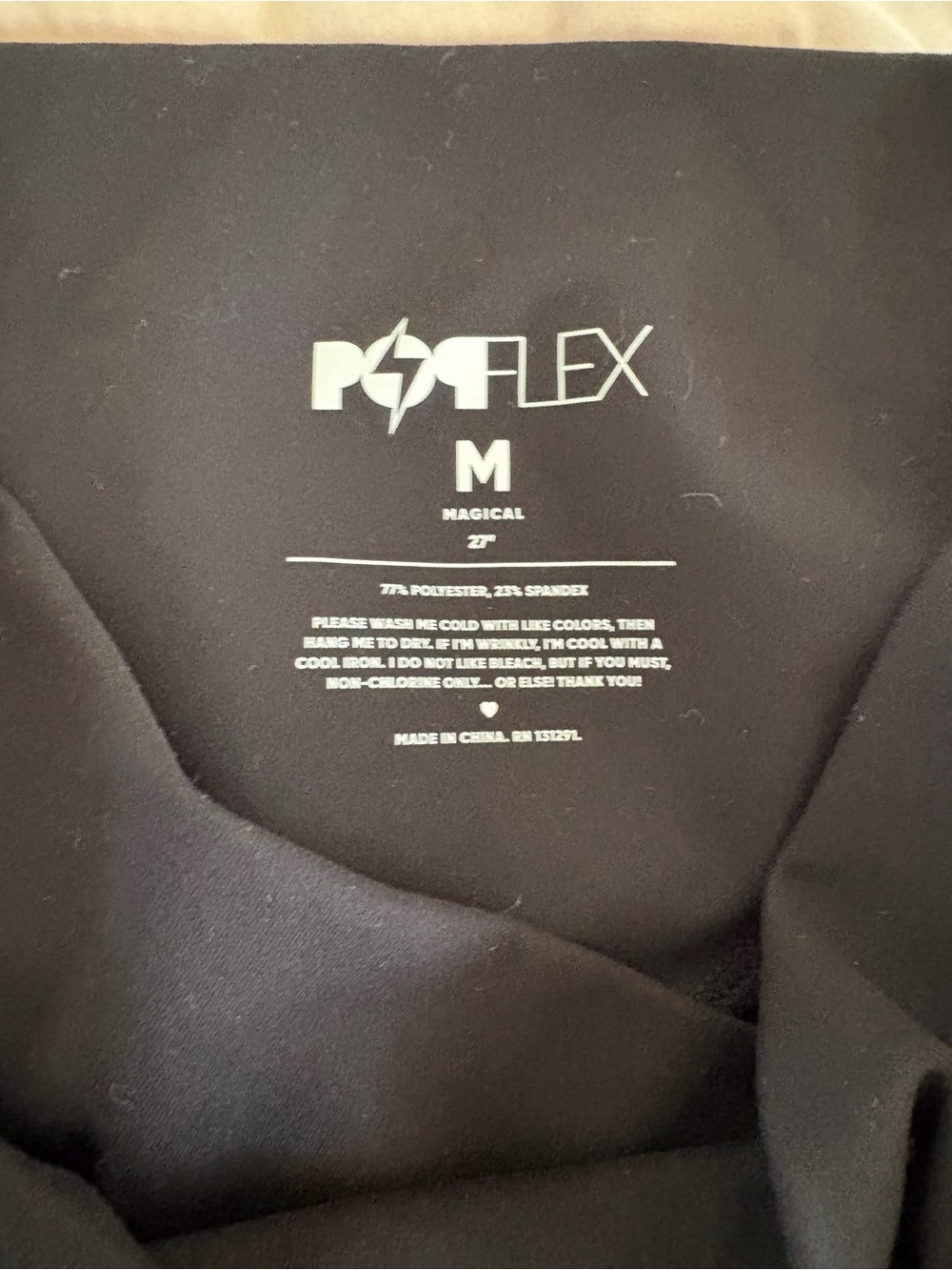 POPFLEX Black Activewear leggings - Picture 2 of 3